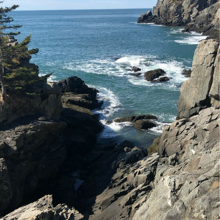 Rocky coast ocean view